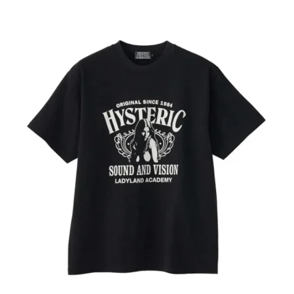 HYSTERIC GLAMOUR LADYLAND ACADEMY T-shirt Black Front