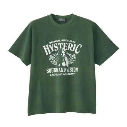 HYSTERIC GLAMOUR LADYLAND ACADEMY T-shirt Green Front