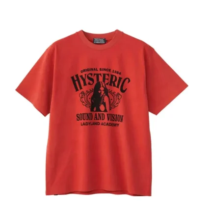 HYSTERIC GLAMOUR LADYLAND ACADEMY T-shirt Red Front