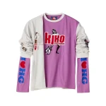 Hysteric Glamour x Kiko Kostadinov Double Sleeve LS T-Shirt Beige Pink Front 2