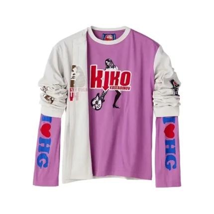 Hysteric Glamour x Kiko Kostadinov Double Sleeve LS T-Shirt Beige Pink Front 2